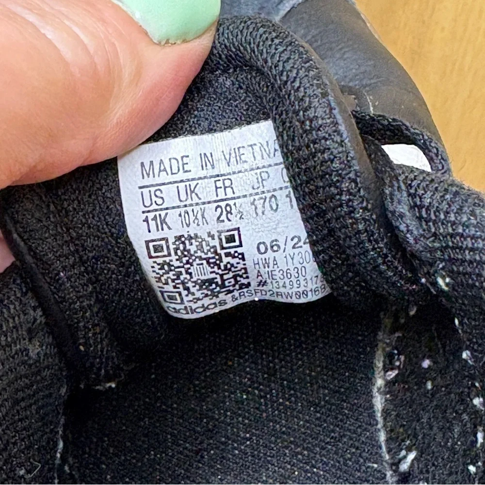Adidas Black and White Children’s Classic Sneakers